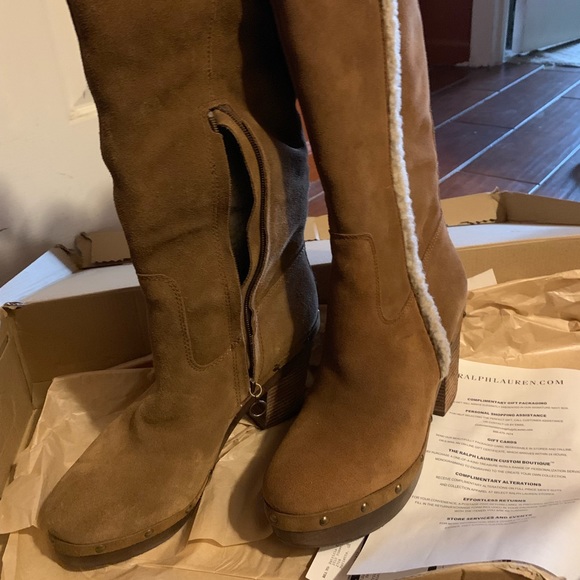 Ralph Lauren Suede Callen Boot Size 10 (brand new) - Picture 5 of 5